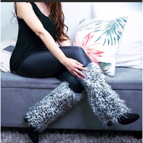 SALE FINAL DROP SHERPA BOOT COVERS FAUX FUR - Picture 4 of 5